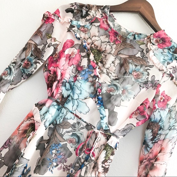 Topshop “Pop Floral Ruffle” Dress - Picture 3 of 8